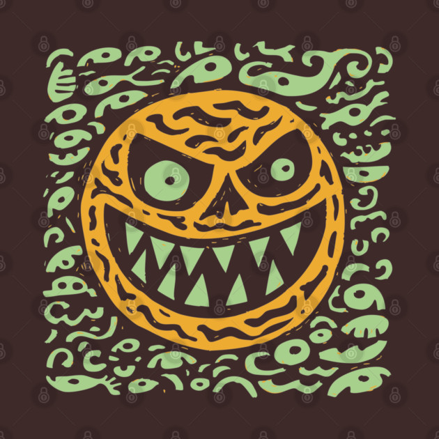 Creepy Grinning Orb | Psychedelic Monster Face by TuncGK