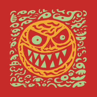 Creepy Grinning Orb | Psychedelic Monster Face T-Shirt
