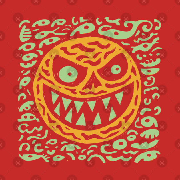 Creepy Grinning Orb | Psychedelic Monster Face by TuncGK