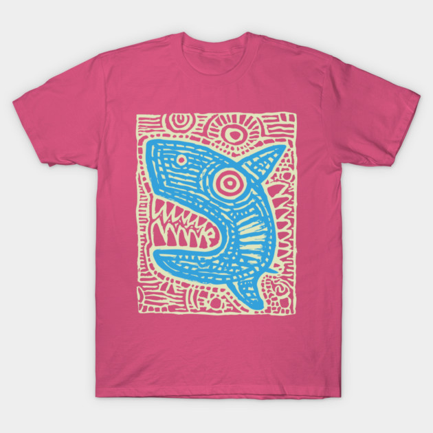 Whimsical Shark Doodle | Friendly Ocean Predator T-Shirt by TuncGK