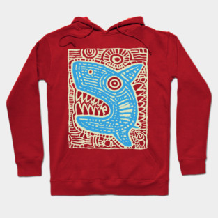Whimsical Shark Doodle | Friendly Ocean Predator Hoodie