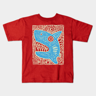 Whimsical Shark Doodle | Friendly Ocean Predator Kids T-Shirt