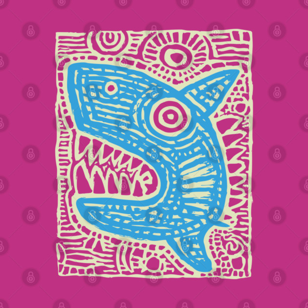 Whimsical Shark Doodle | Friendly Ocean Predator by TuncGK