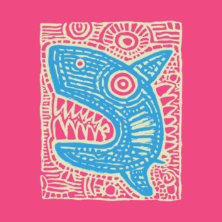 Whimsical Shark Doodle | Friendly Ocean Predator T-Shirt