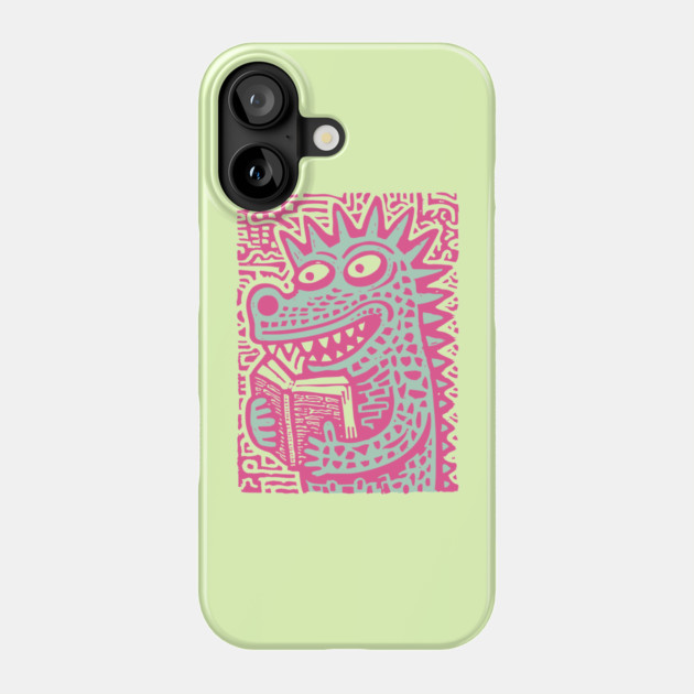 Bookworm Monster | The Studious Cryptid Phone Case by TuncGK