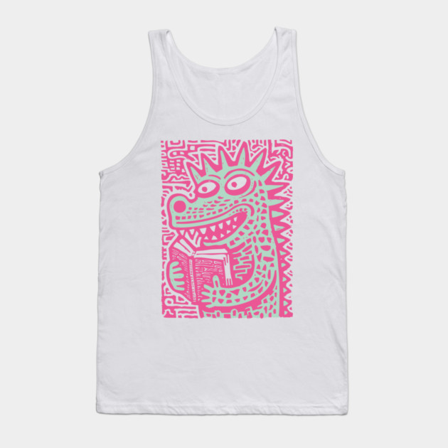 Bookworm Monster | The Studious Cryptid Tank Top by TuncGK