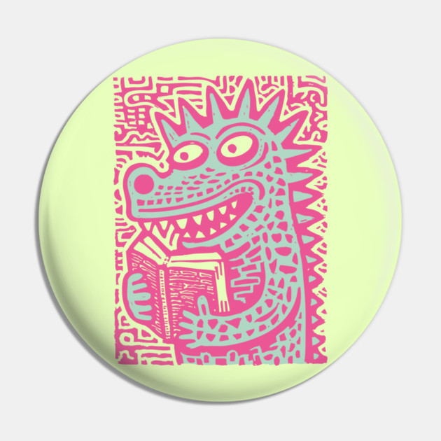 Bookworm Monster | The Studious Cryptid Pin by TuncGK