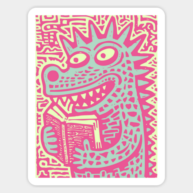 Bookworm Monster | The Studious Cryptid Magnet by TuncGK