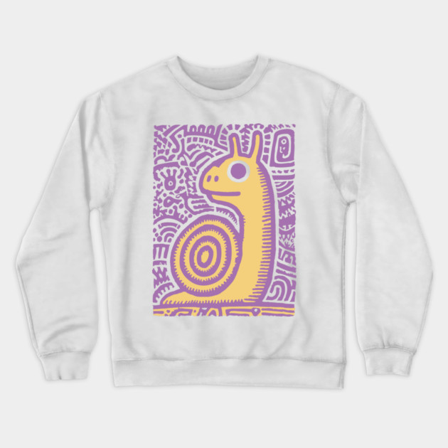 Psychedelic Snail | Groovy Garden Creature Crewneck Sweatshirt by TuncGK