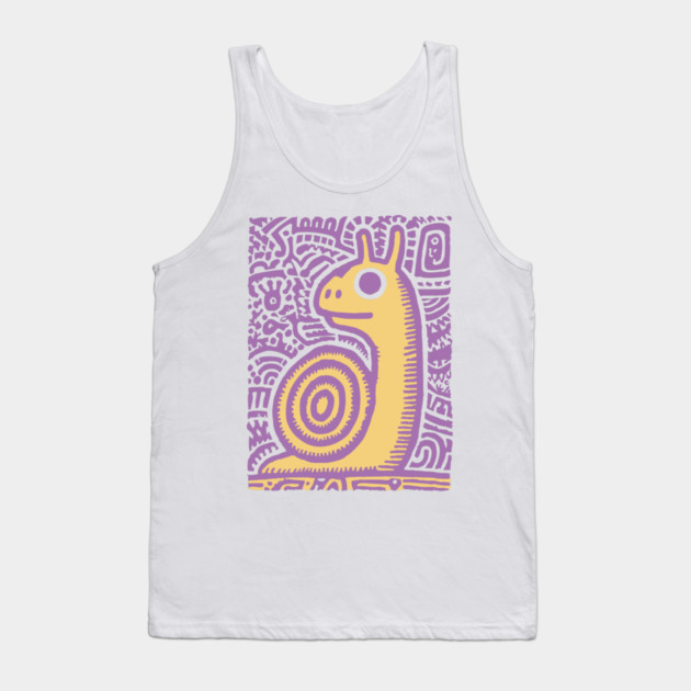 Psychedelic Snail | Groovy Garden Creature Tank Top by TuncGK