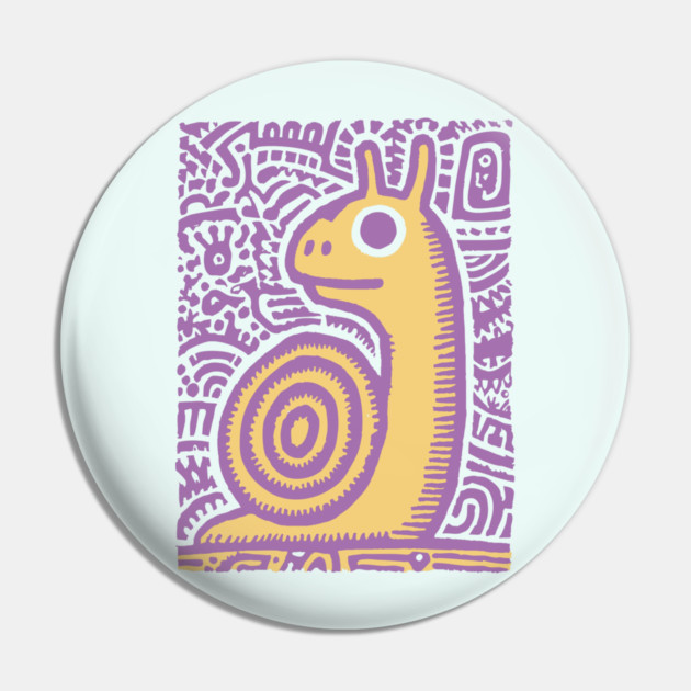 Psychedelic Snail | Groovy Garden Creature Pin by TuncGK
