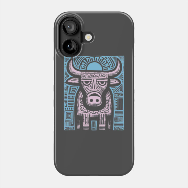 Pastel Taurus Zodiac | Gentle Bull Spirit Phone Case by TuncGK