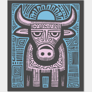 Pastel Taurus Zodiac | Gentle Bull Spirit Posters and Art
