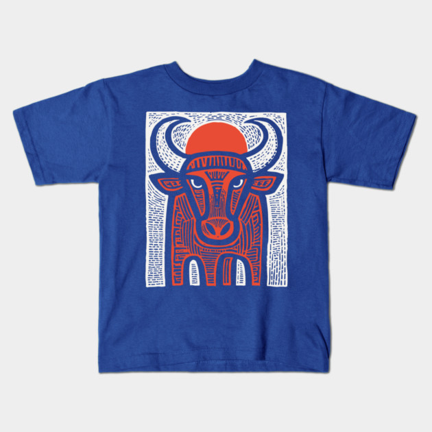 Sacred Bull Apis | Egyptian Mythology Inspired Kids T-Shirt by TuncGK