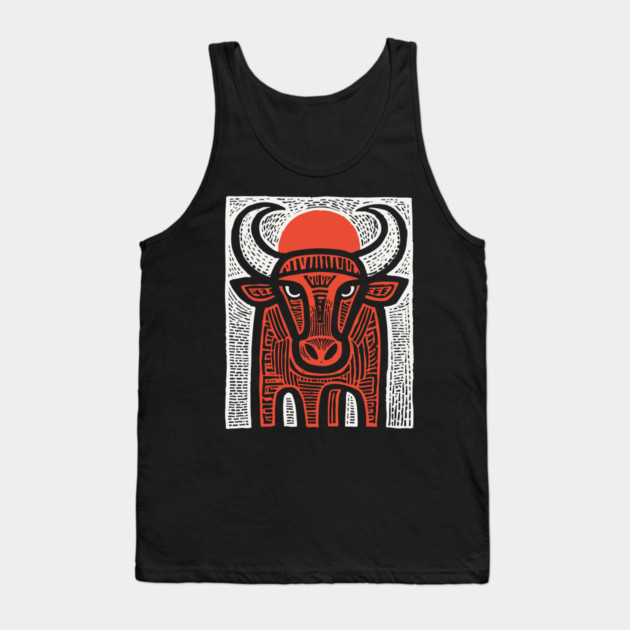 Sacred Bull Apis | Egyptian Mythology Inspired Tank Top by TuncGK