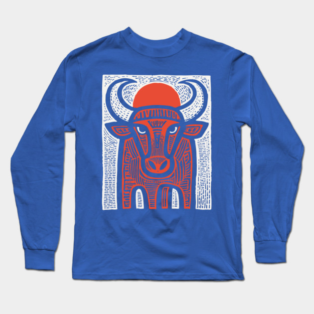 Sacred Bull Apis | Egyptian Mythology Inspired Long Sleeve T-Shirt by TuncGK