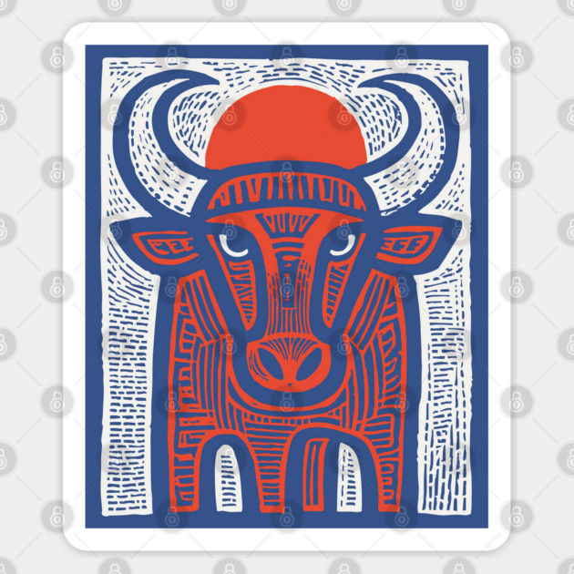 Sacred Bull Apis | Egyptian Mythology Inspired Sticker by TuncGK