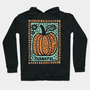 Thankful Autumn Pumpkin | Harvest Festival Folk Art Hoodie