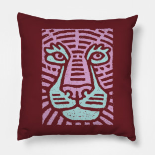 Abstract Tiger Camouflage | Psychedelic Jungle Cat Pillow