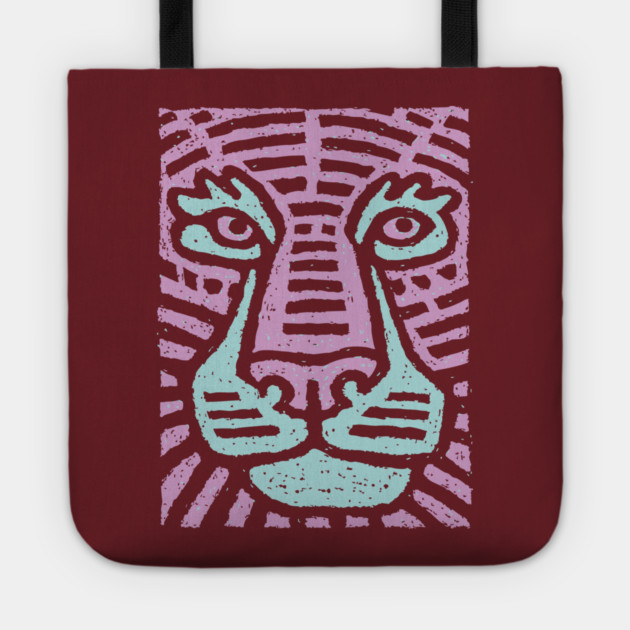 Abstract Tiger Camouflage | Psychedelic Jungle Cat Tote by TuncGK