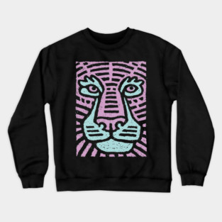 Abstract Tiger Camouflage | Psychedelic Jungle Cat Crewneck Sweatshirt