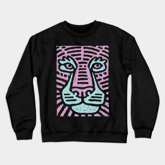 Abstract Tiger Camouflage | Psychedelic Jungle Cat Crewneck Sweatshirt by TuncGK