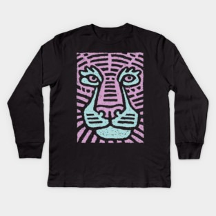 Abstract Tiger Camouflage | Psychedelic Jungle Cat Kids Long Sleeve T-Shirt