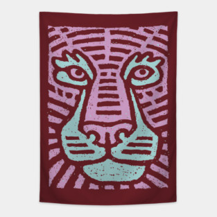 Abstract Tiger Camouflage | Psychedelic Jungle Cat Tapestry