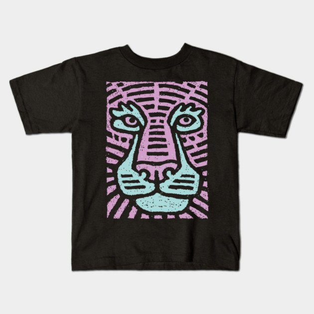 Abstract Tiger Camouflage | Psychedelic Jungle Cat Kids T-Shirt by TuncGK