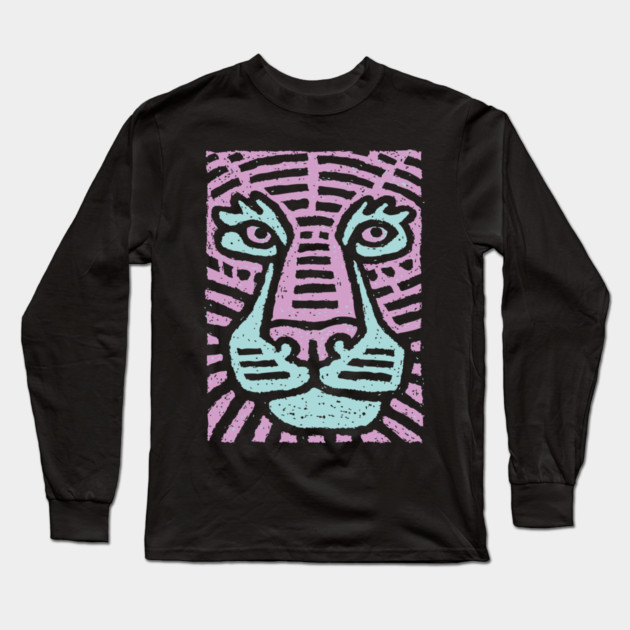 Abstract Tiger Camouflage | Psychedelic Jungle Cat Long Sleeve T-Shirt by TuncGK
