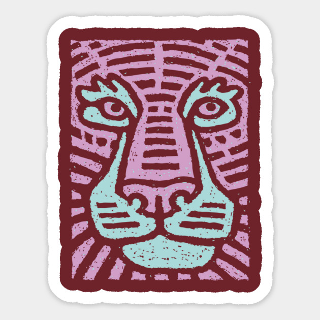 Abstract Tiger Camouflage | Psychedelic Jungle Cat Magnet by TuncGK
