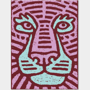 Abstract Tiger Camouflage | Psychedelic Jungle Cat Posters and Art