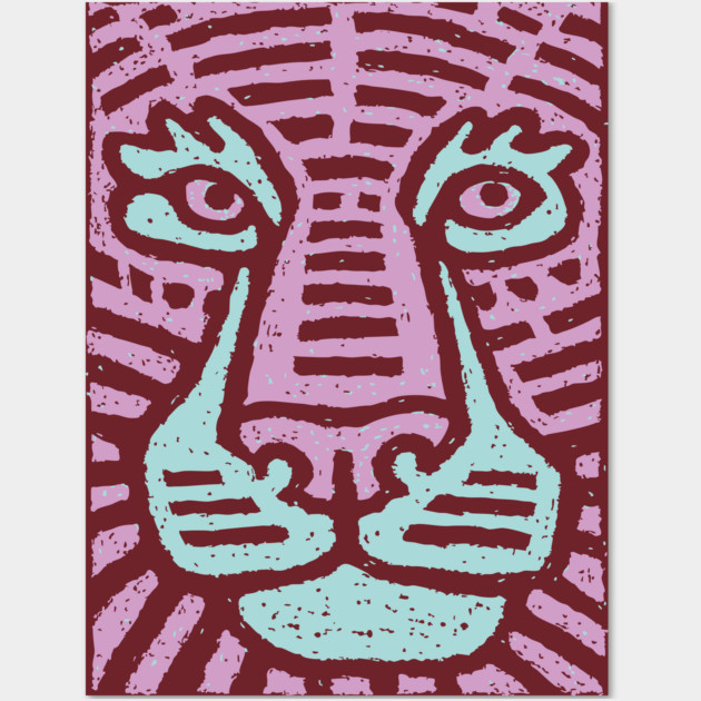 Abstract Tiger Camouflage | Psychedelic Jungle Cat Wall Art by TuncGK