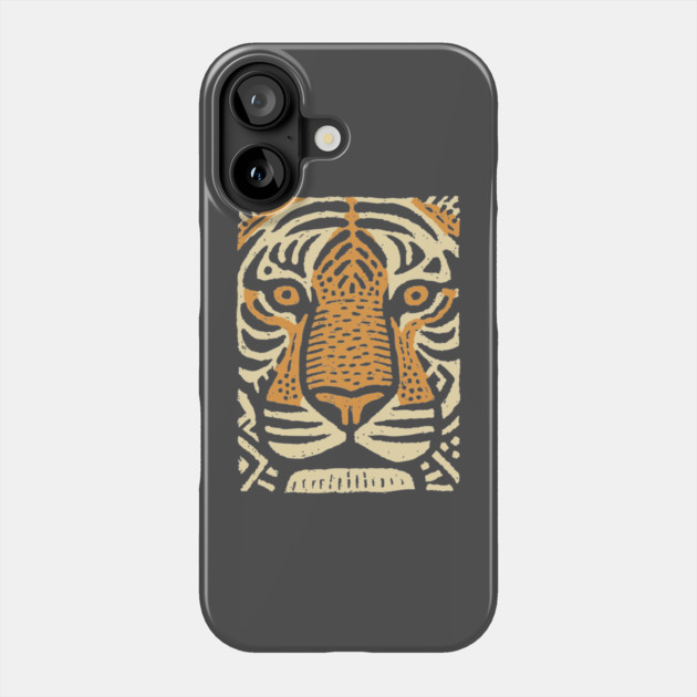 Primal Tiger Spirit | Tribal Big Cat Graphic Phone Case by TuncGK