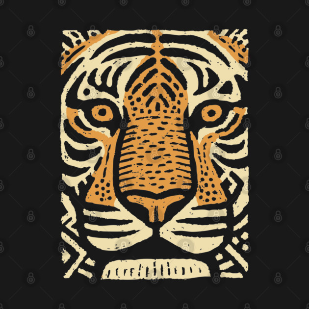 Primal Tiger Spirit | Tribal Big Cat Graphic by TuncGK