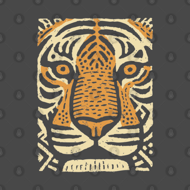 Primal Tiger Spirit | Tribal Big Cat Graphic by TuncGK