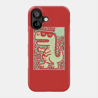 Whimsical T-Rex Doodle | Friendly Dinosaur Graphic Phone Case