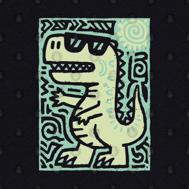 Whimsical T-Rex Doodle | Friendly Dinosaur Graphic by TuncGK