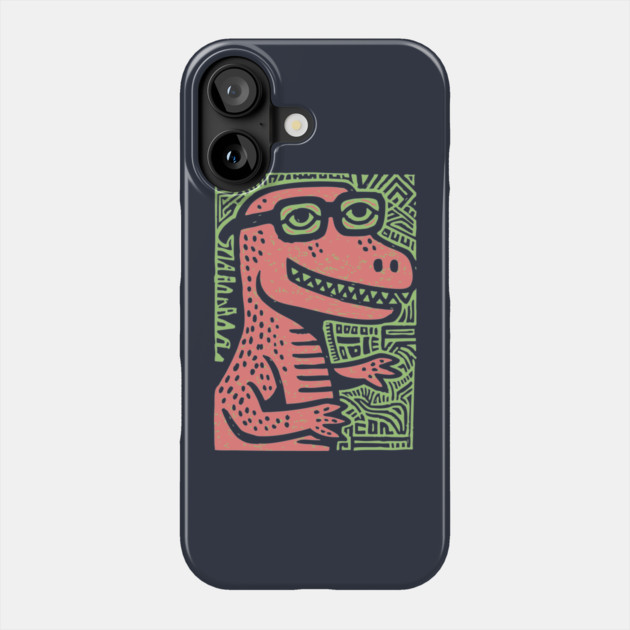 Nerdy T-Rex | The Clever-Saurus Geek Phone Case by TuncGK