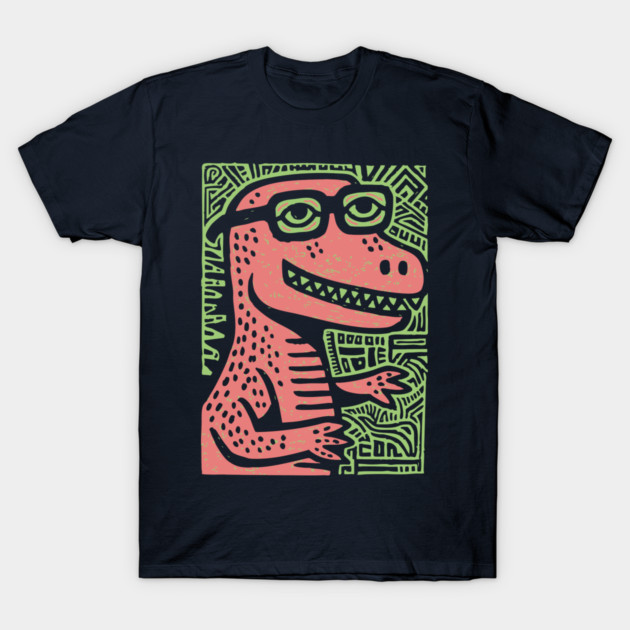 Nerdy T-Rex | The Clever-Saurus Geek T-Shirt by TuncGK
