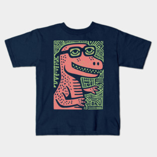 Nerdy T-Rex | The Clever-Saurus Geek Kids T-Shirt