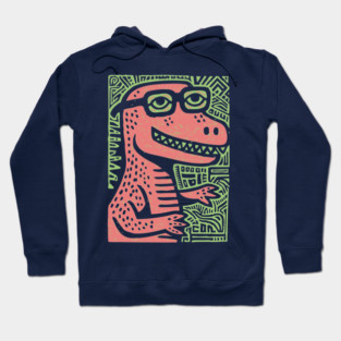Nerdy T-Rex | The Clever-Saurus Geek Hoodie