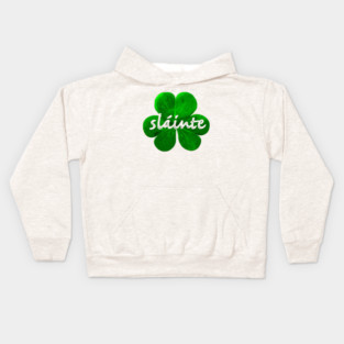 Saint Patrick's Day sláinte Shamrock Design Kids Hoodie