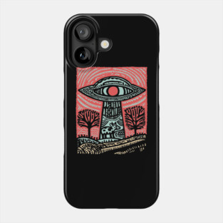 Psychedelic UFO Abduction | Ancient Alien Visitation Phone Case