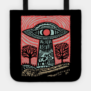 Psychedelic UFO Abduction | Ancient Alien Visitation Tote