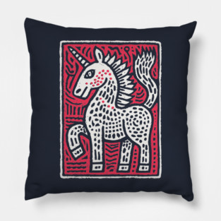 Primal Unicorn | Ancient Mythical Beast Pillow