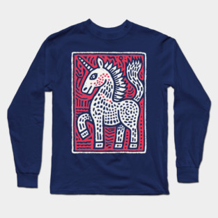 Primal Unicorn | Ancient Mythical Beast Long Sleeve T-Shirt