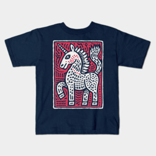 Primal Unicorn | Ancient Mythical Beast Kids T-Shirt