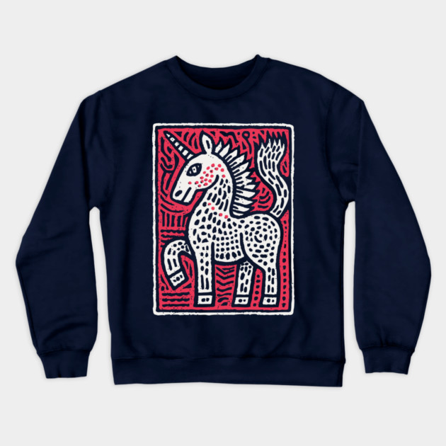 Primal Unicorn | Ancient Mythical Beast Crewneck Sweatshirt by TuncGK