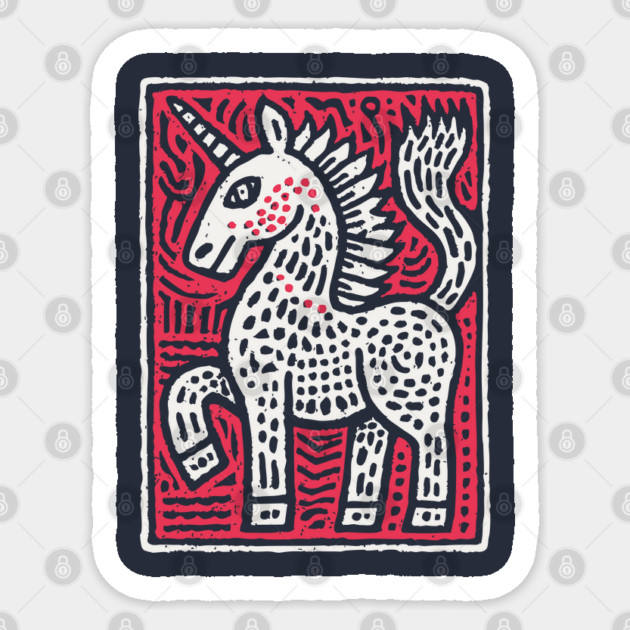 Primal Unicorn | Ancient Mythical Beast Sticker by TuncGK